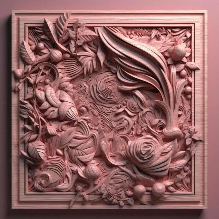 Patterns and decorations (stl Pink 3, PATTERN_651) 3D models for cnc